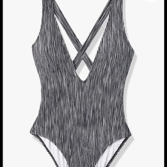 La Blanca Plunge Mio One Piece Swim - Ripple Waves - Picture 4 of 4